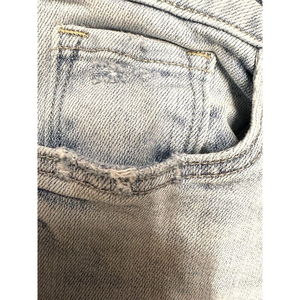 Vervet Blue Women’s 26 Straight Leg High Rise Light Wash Cargo Pocket Jeans - Picture 7 of 12